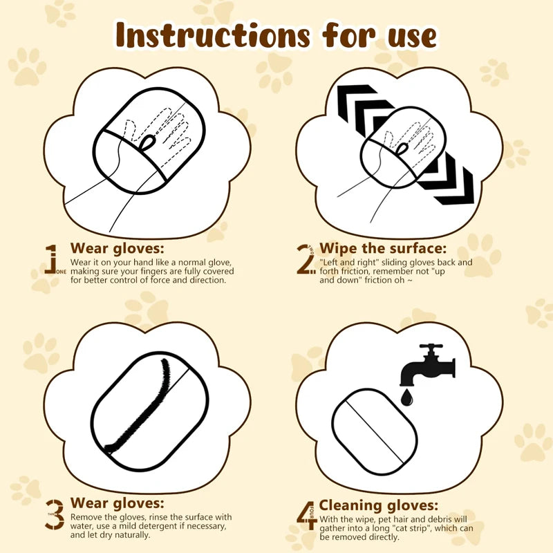 Reusable Pet Hair Remover Mitt